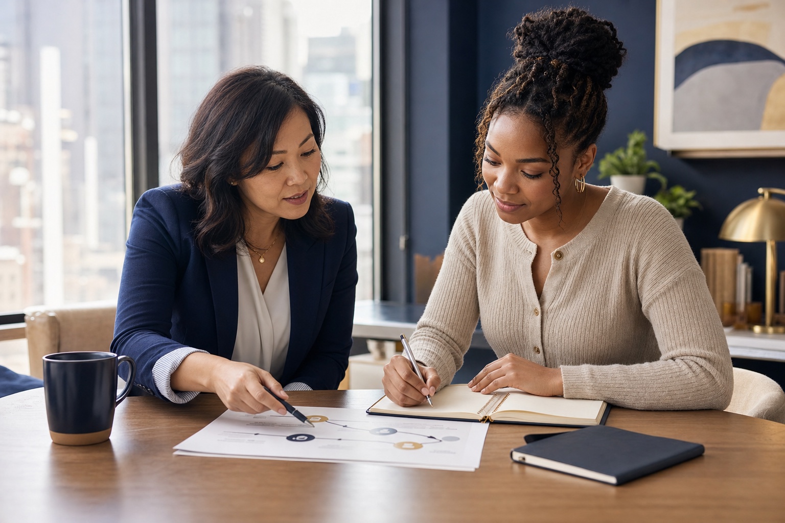 Credit advisor helping a client map responsible steps toward stronger credit