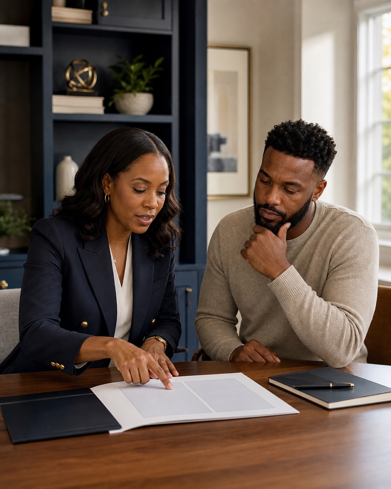 Advisor explaining credit readiness and responsible funding expectations to an entrepreneur
