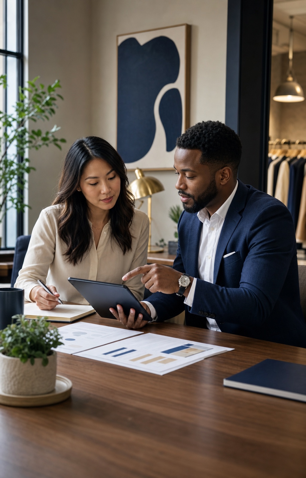 Advisor helping an entrepreneur build a practical credit-readiness roadmap